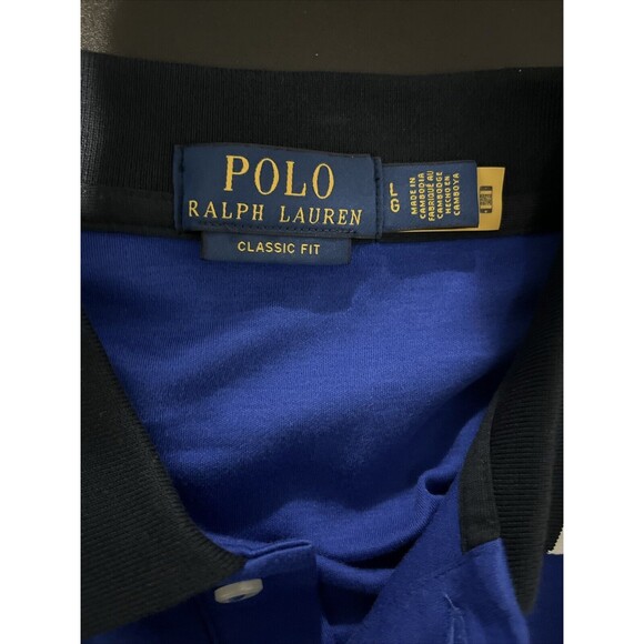 Polo Ralph Lauren Color Block Classic Fit Short Sleeve Cotton Polo Shirt NWT Lg - Picture 5 of 7